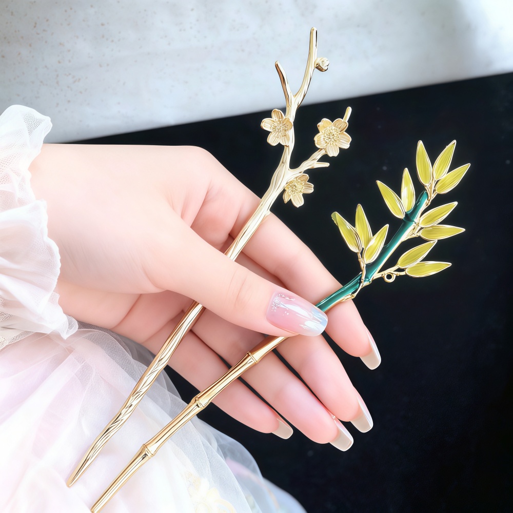 Hanbok Hair Pin - Jepit Rambut Enamel Alloy untuk Wanita,