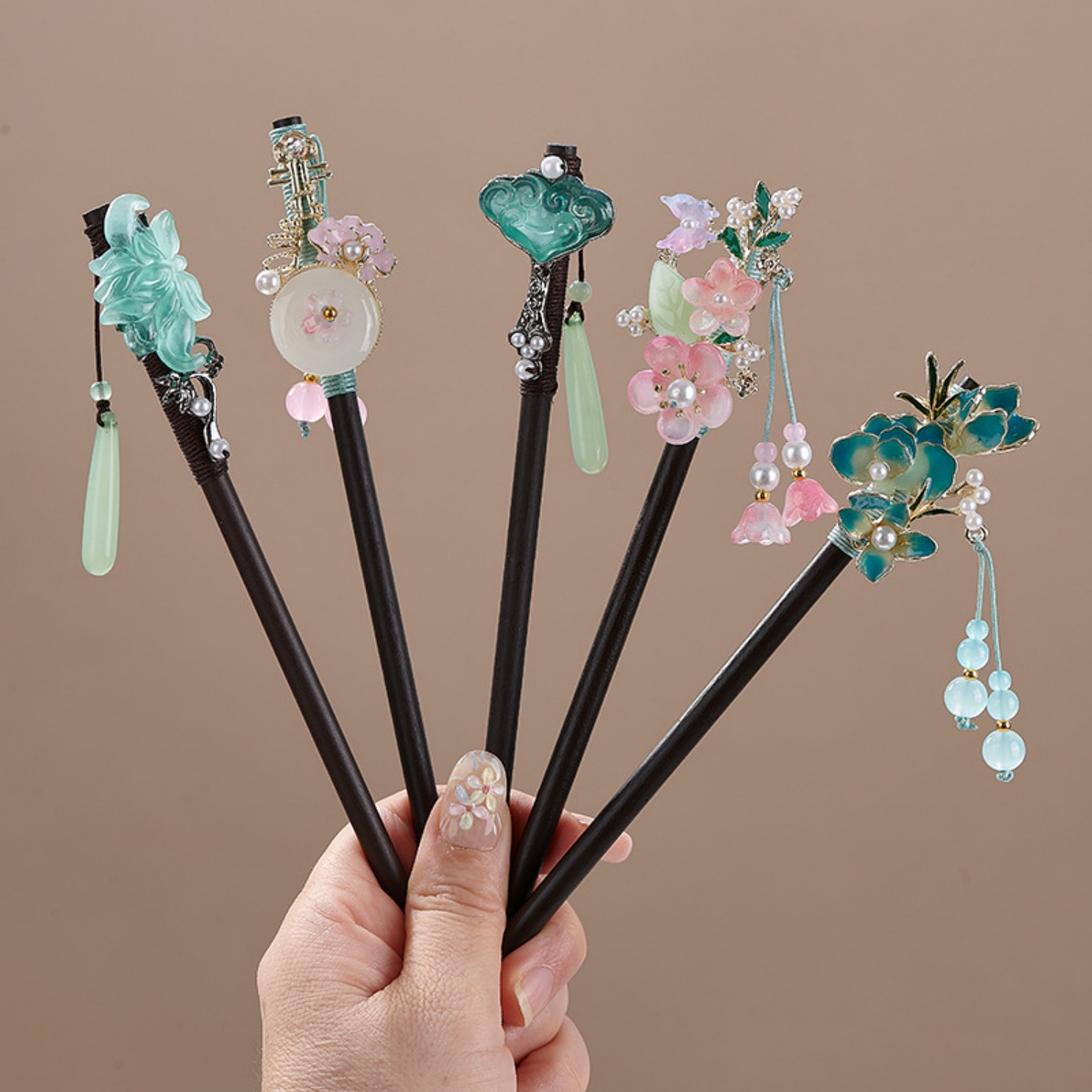 Hanbok Hair Pin - Jepit Rambut Bunga Vintage untuk Wanita,