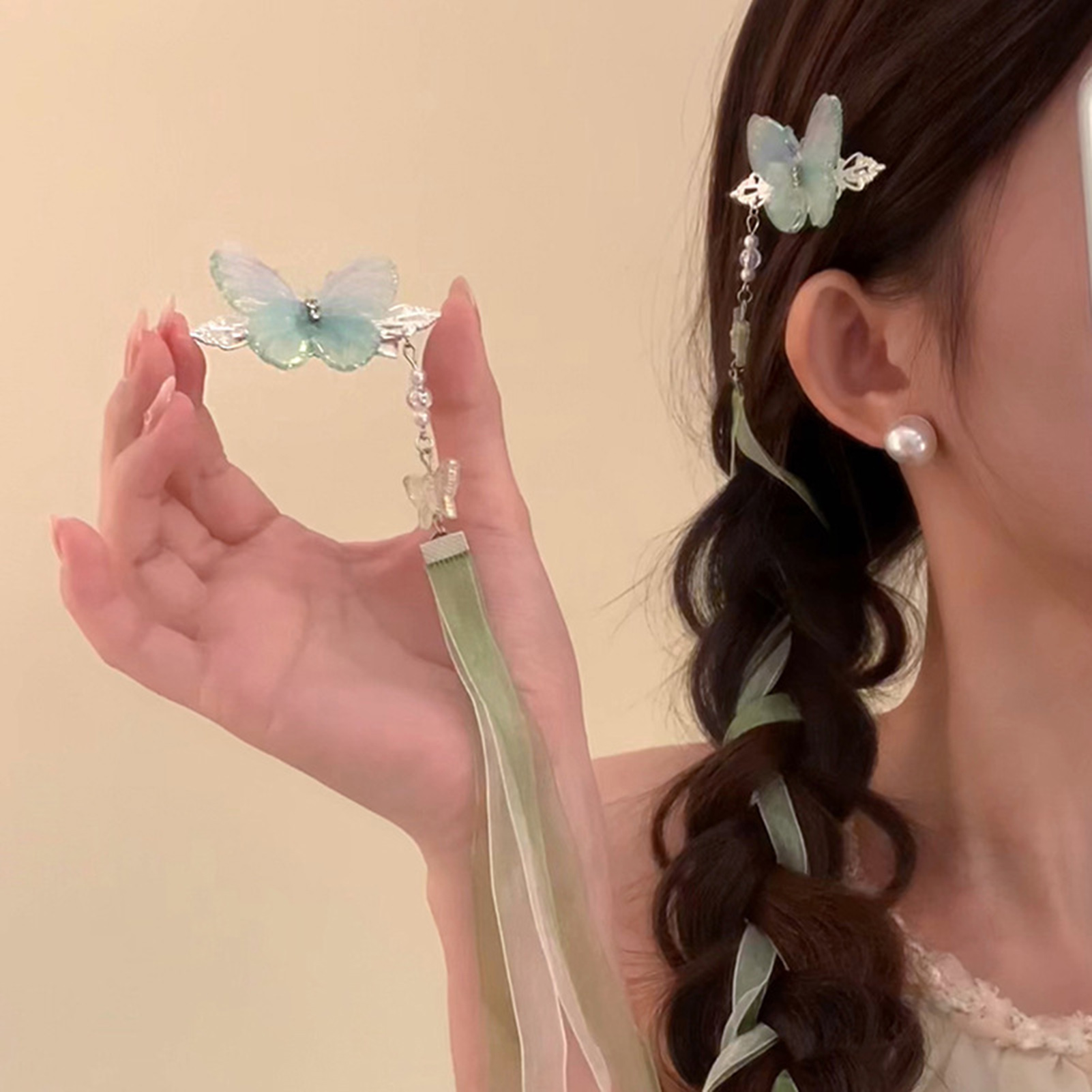 Hanbok Hair Pin - 2 Buah Jepit Rambut Gaya Cina