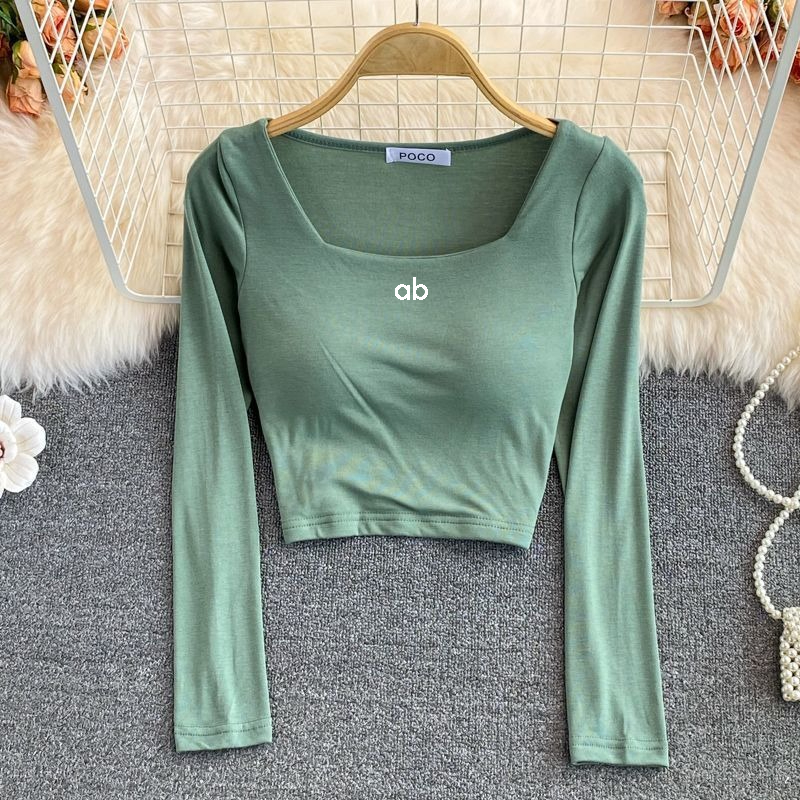 Korean Lifestyle - Kaos Wanita Korea Fashion Kerah Kotak