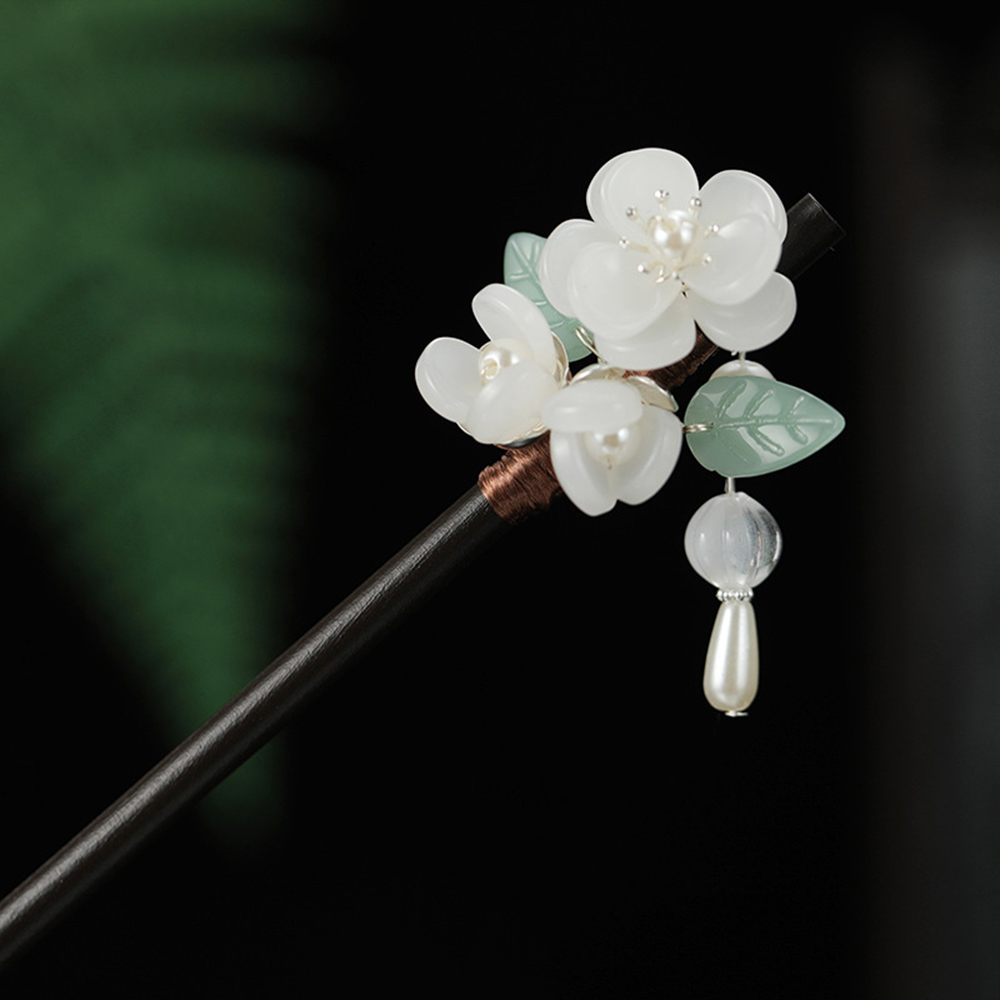 Hanbok Hair Pin - Jepit Rambut Bunga Retro dengan Sumpit
