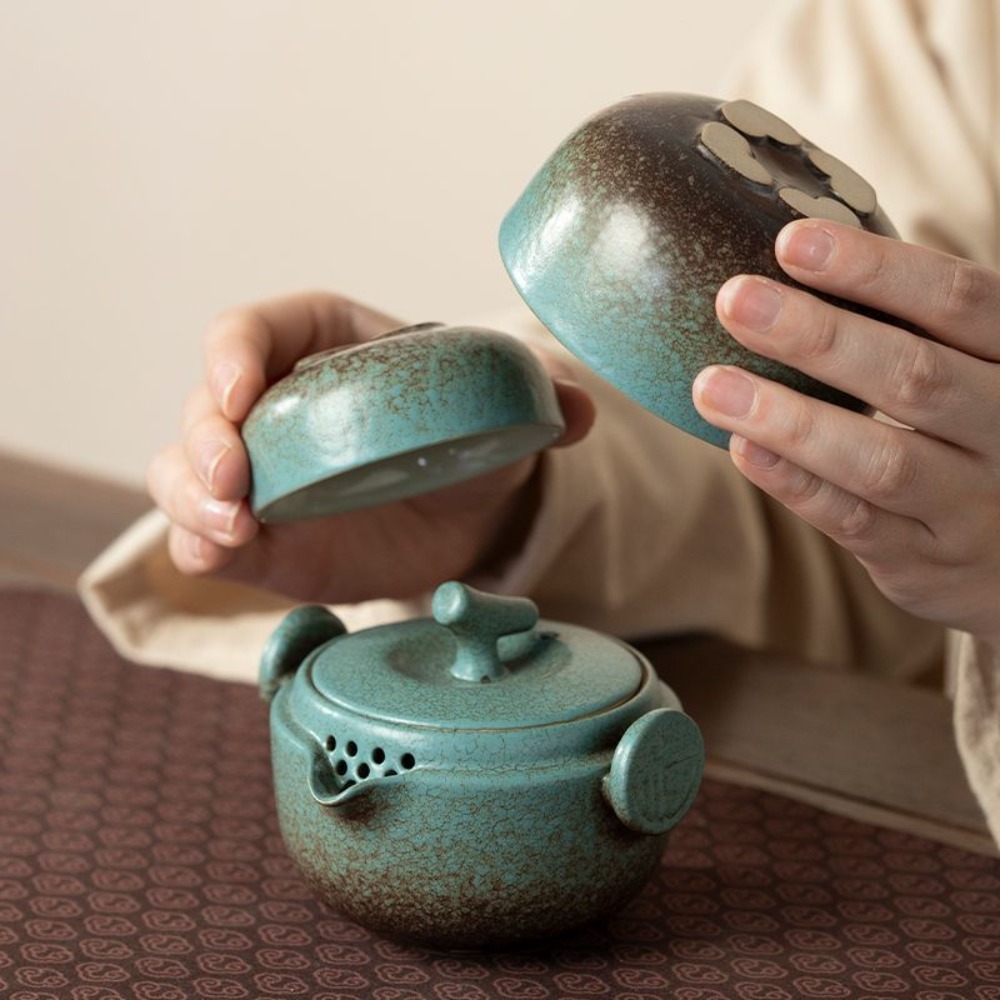 Set Teko Teh Minimalis 2 in 1  - Korean Tea Set ulasan dan harga