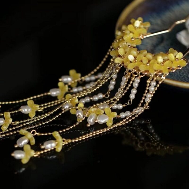 Jepit Rambut Osmanthus Gaya Ku - Hanbok Hair Pin ulasan dan harga