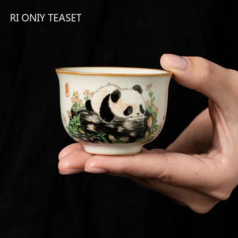 1 Buah Cangkir Teh Keramik Ru  - Korean Tea Set ulasan dan harga