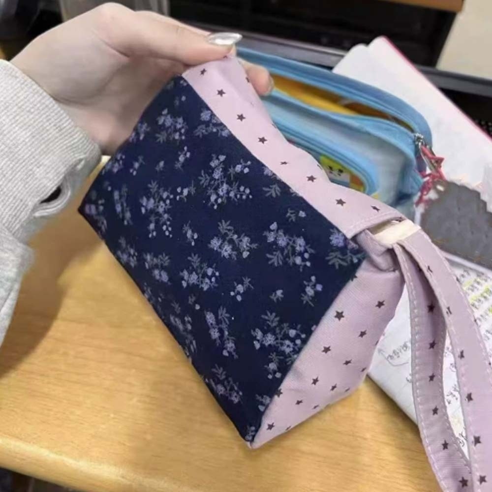Tas Rias Motif Bunga Ungu Polk - Korean Lifestyle & Kids Boutique Photos ulasan dan harga