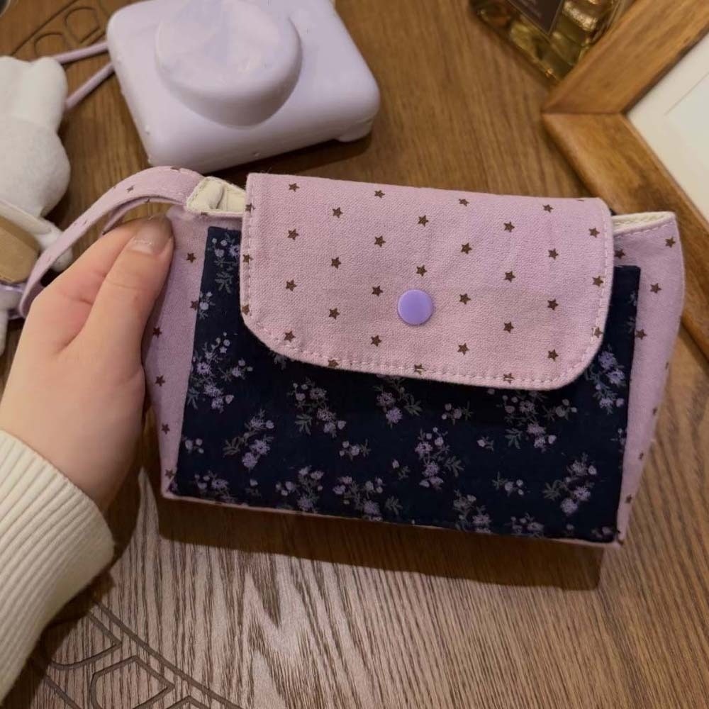 Tas Rias Motif Bunga Ungu Polk - Korean Lifestyle & Kids Boutique Photos ulasan dan harga