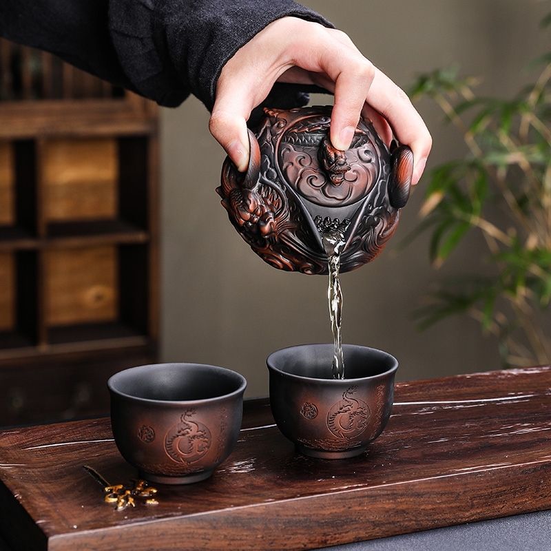 Tembikar ungu Cina buatan tang - Korean Tea Set ulasan dan harga