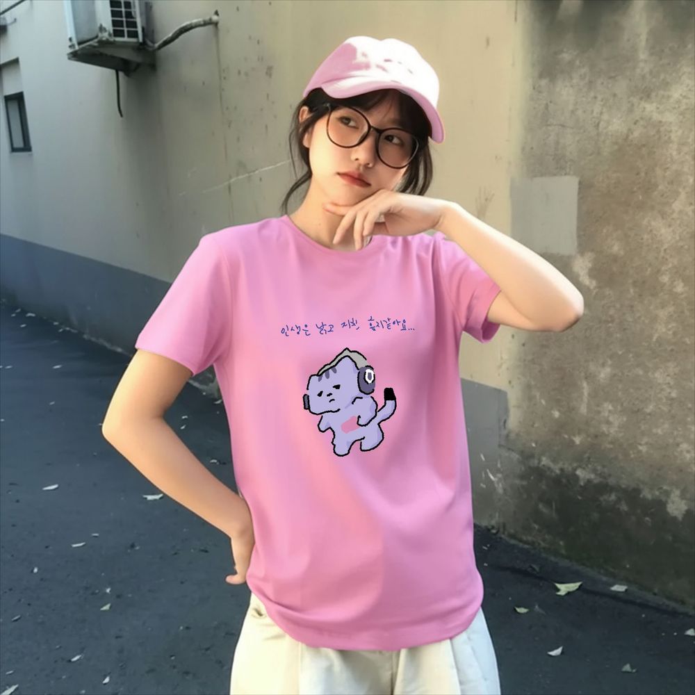 Kaus Gambar Cetak Teks Lucu 'L - Korean Lifestyle & Kids Boutique Photos ulasan dan harga