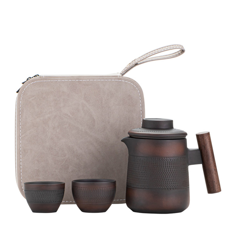 Set RetroTea Tembikar Ungu Hig - Korean Tea Set ulasan dan harga