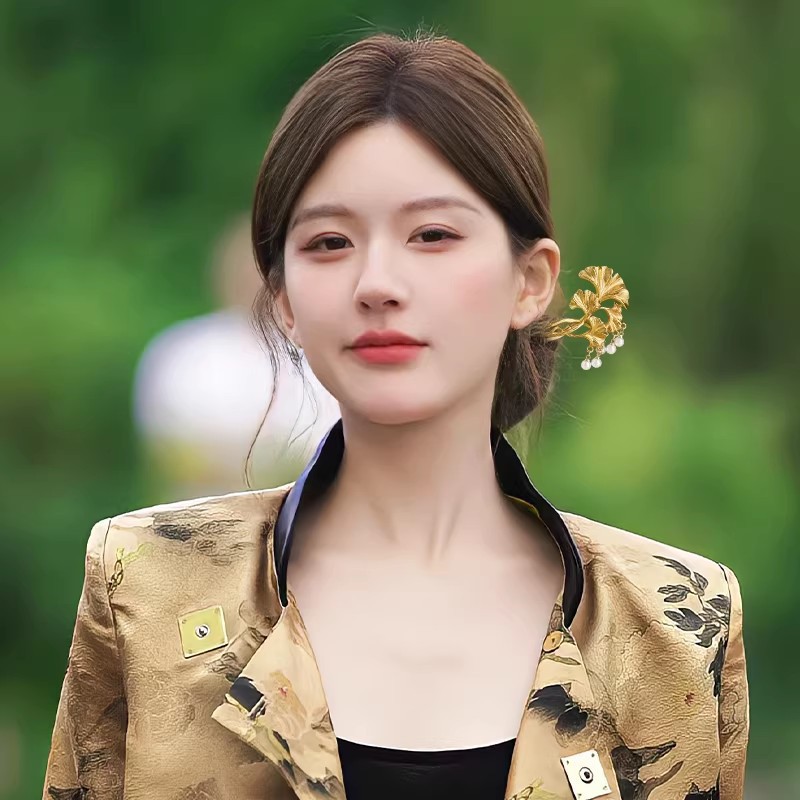 1 Buah Stik Rambut Daun Ginkgo - Hanbok Hair Pin ulasan dan harga