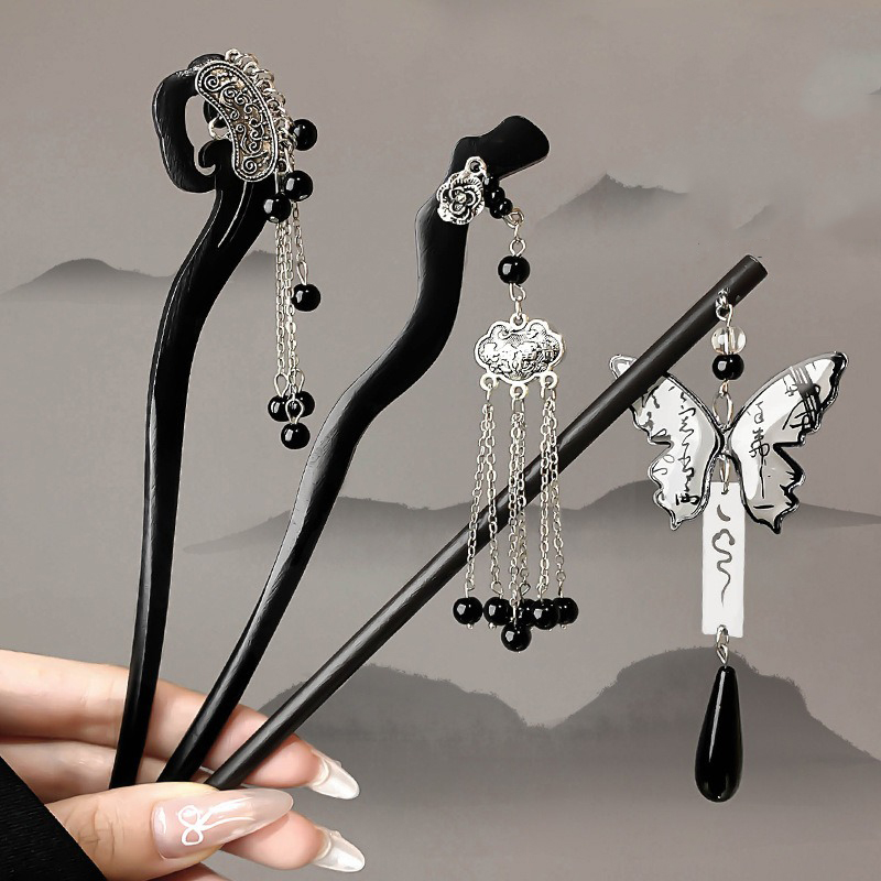 1 Buah Jepit Rambut Kayu Lukis - Hanbok Hair Pin ulasan dan harga