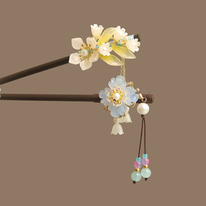 Tongkat Rambut Mutiara Rumbai  - Hanbok Hair Pin ulasan dan harga
