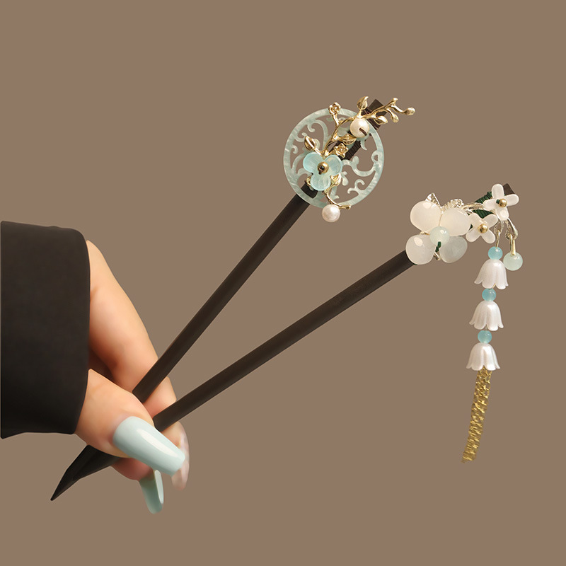 Tongkat Rambut Mutiara Rumbai  - Hanbok Hair Pin ulasan dan harga